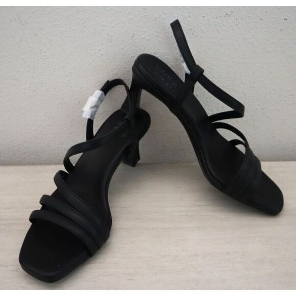 Naturalizer I9063S1001 WMN Sz 7.5M Black Faux Leather Galaxy Dress Sandals - Picture 2 of 16